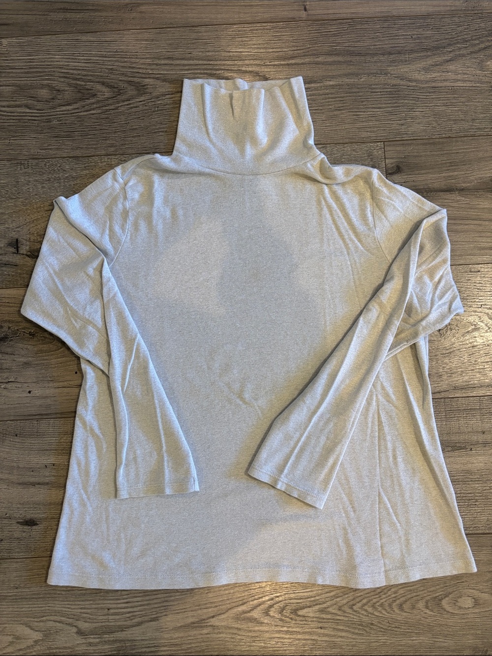 White Stag Silver Shimmer Turtleneck Top